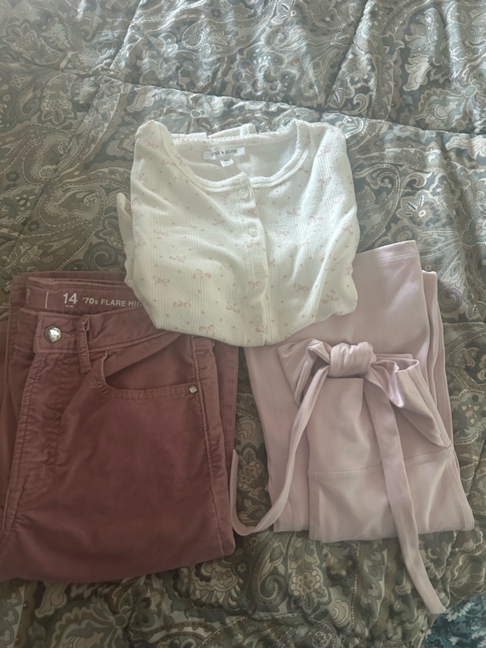 LOT of 3 pink Girls Clothing, GAP, Hollister and Pink Rose brands.
